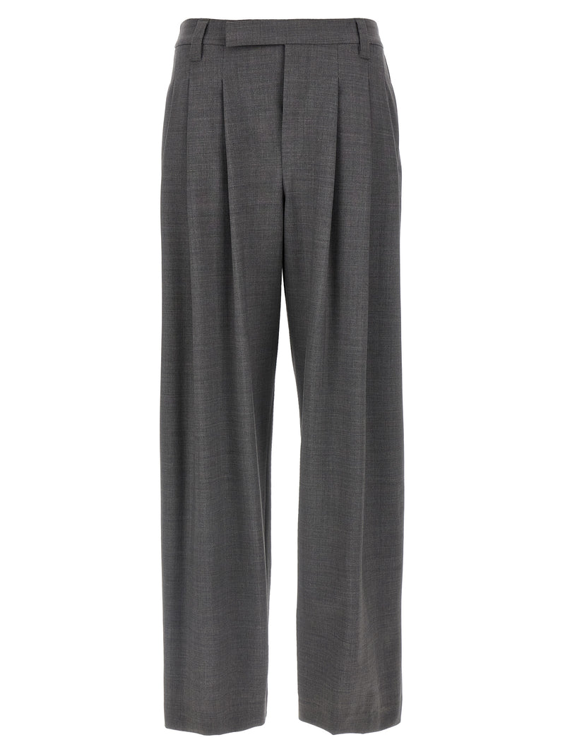 Brunello Cucinelli Gray Virgin Wool Casual Pants