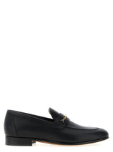 Valentino Garavani Black Goatskin Slip-On Loafers for Men