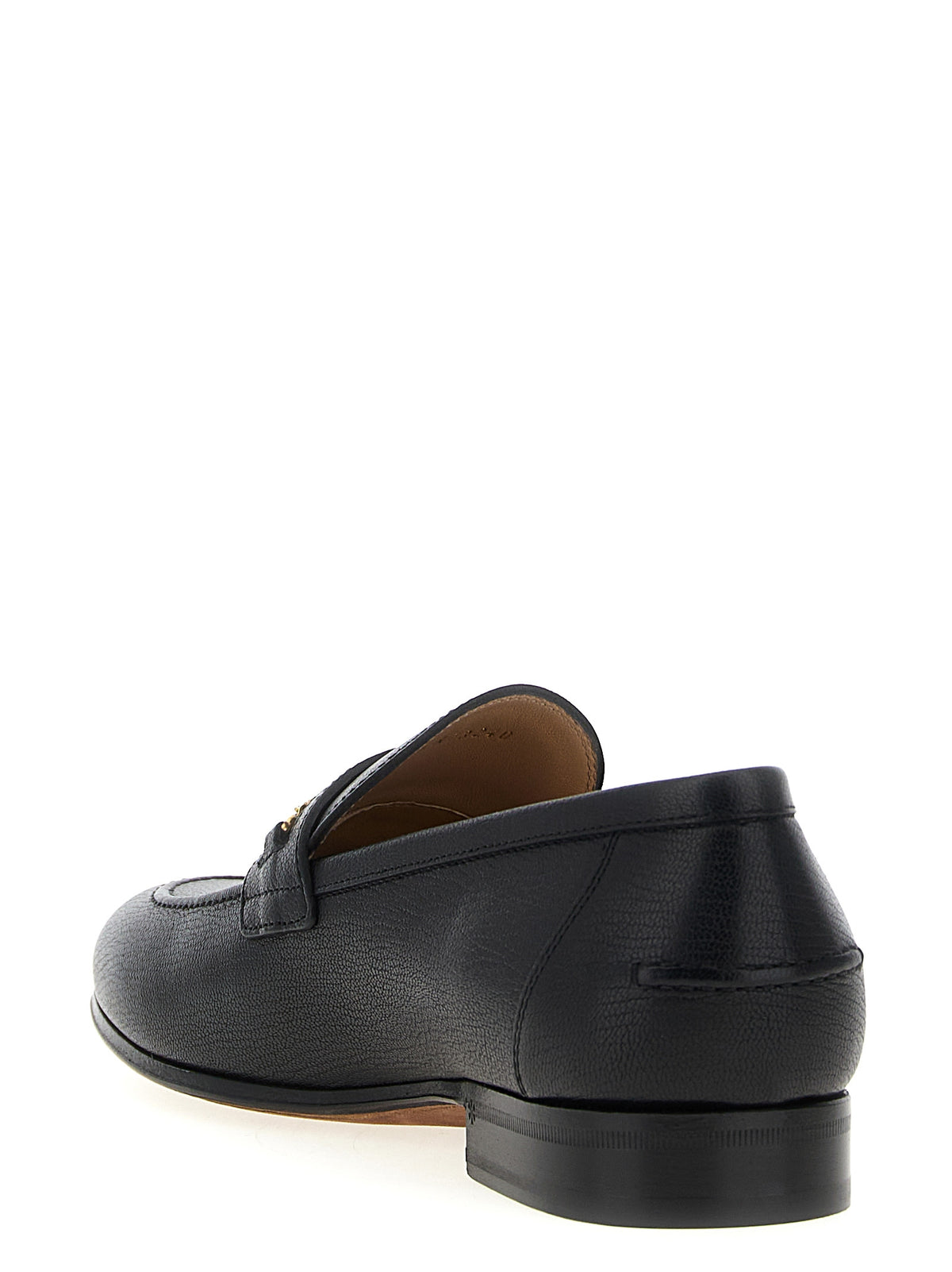 Valentino Garavani Black Goatskin Slip-On Loafers for Men