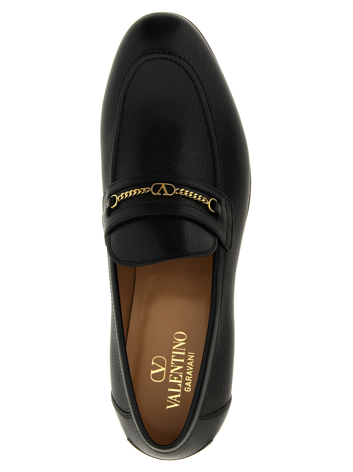 Valentino Garavani Black Goatskin Slip-On Loafers for Men