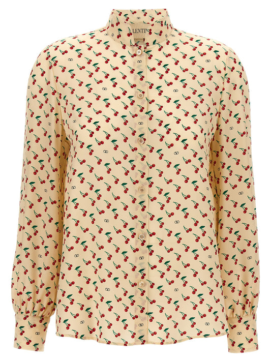Chemisier en soie beige Valentino Garavani