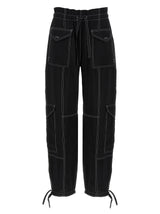 Pantalon décontracté Ganni noir en viscose