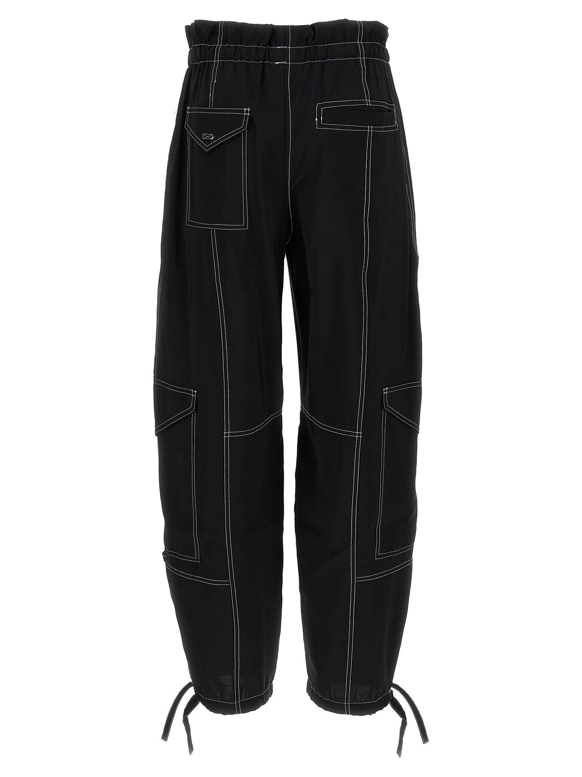 Pantalon décontracté Ganni noir en viscose
