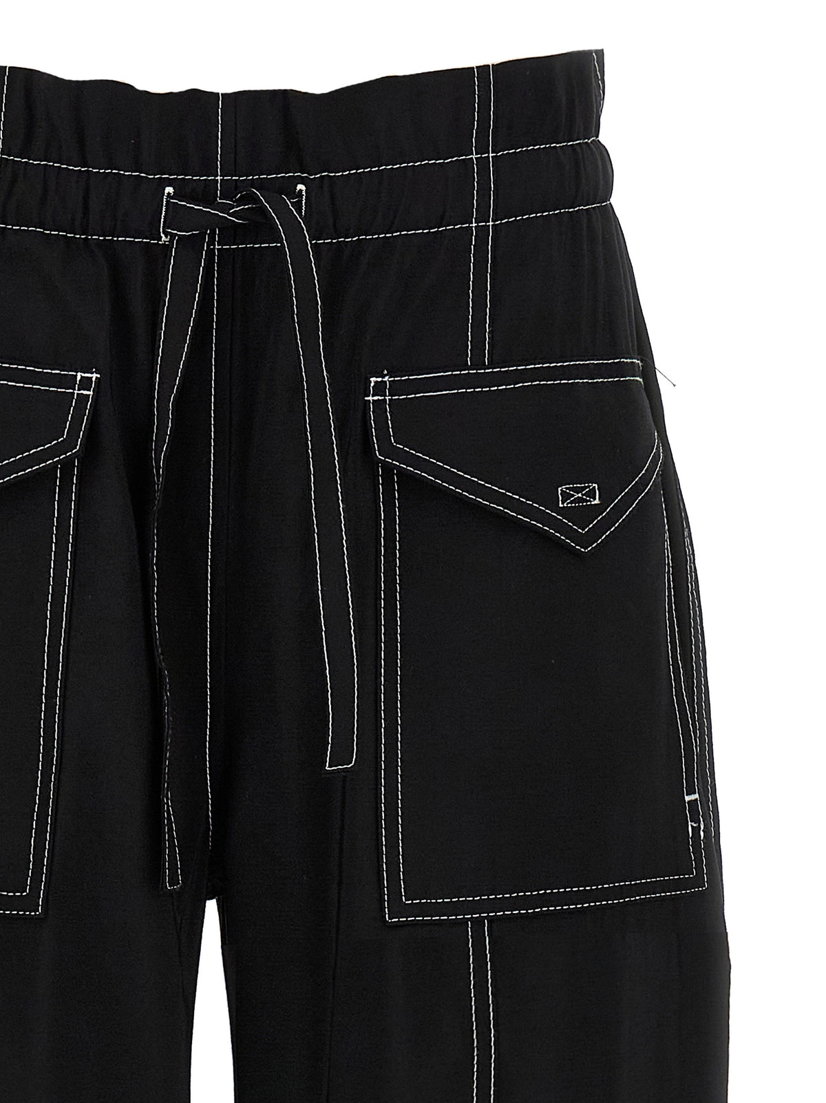Pantalon décontracté Ganni noir en viscose