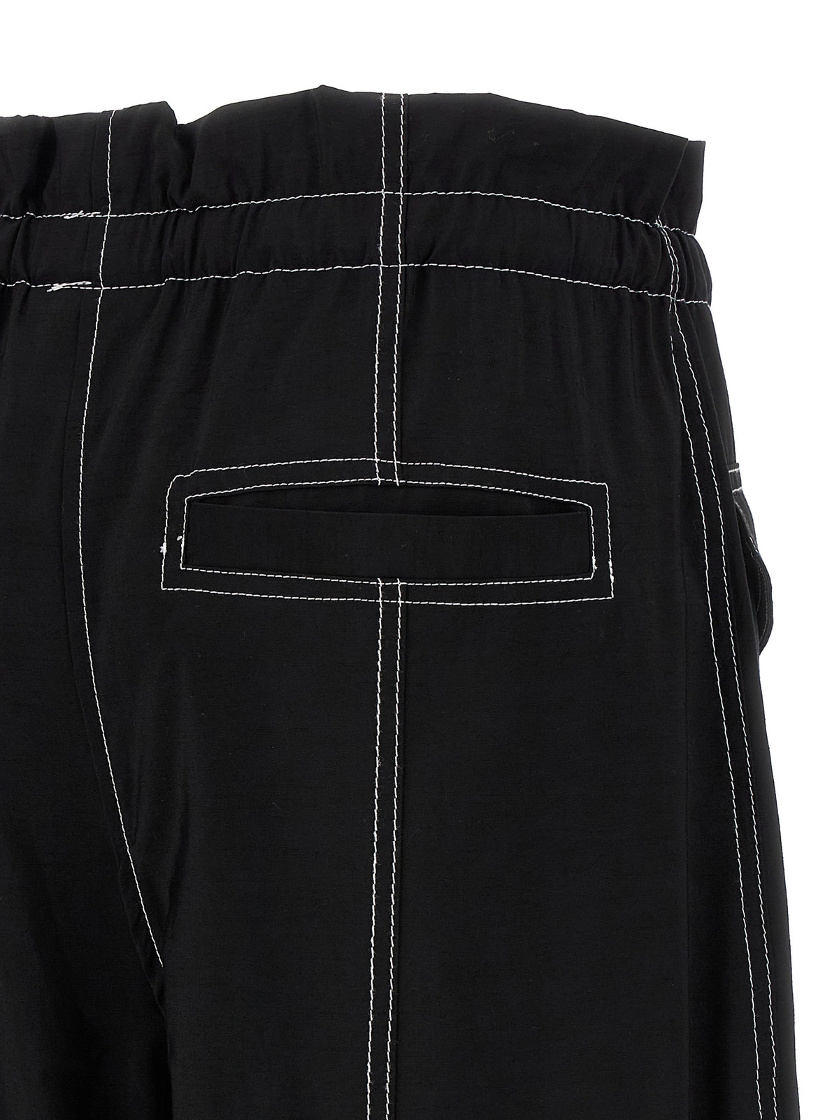 Pantalon décontracté Ganni noir en viscose