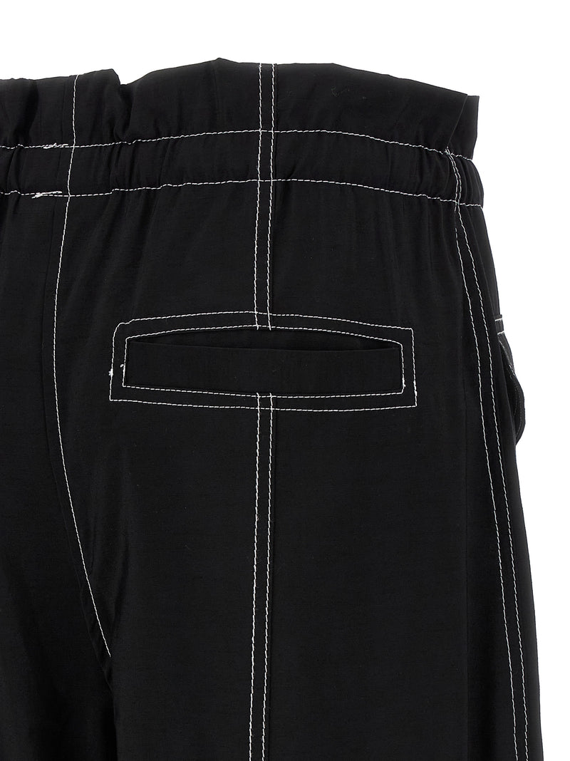 Pantalon décontracté Ganni noir en viscose