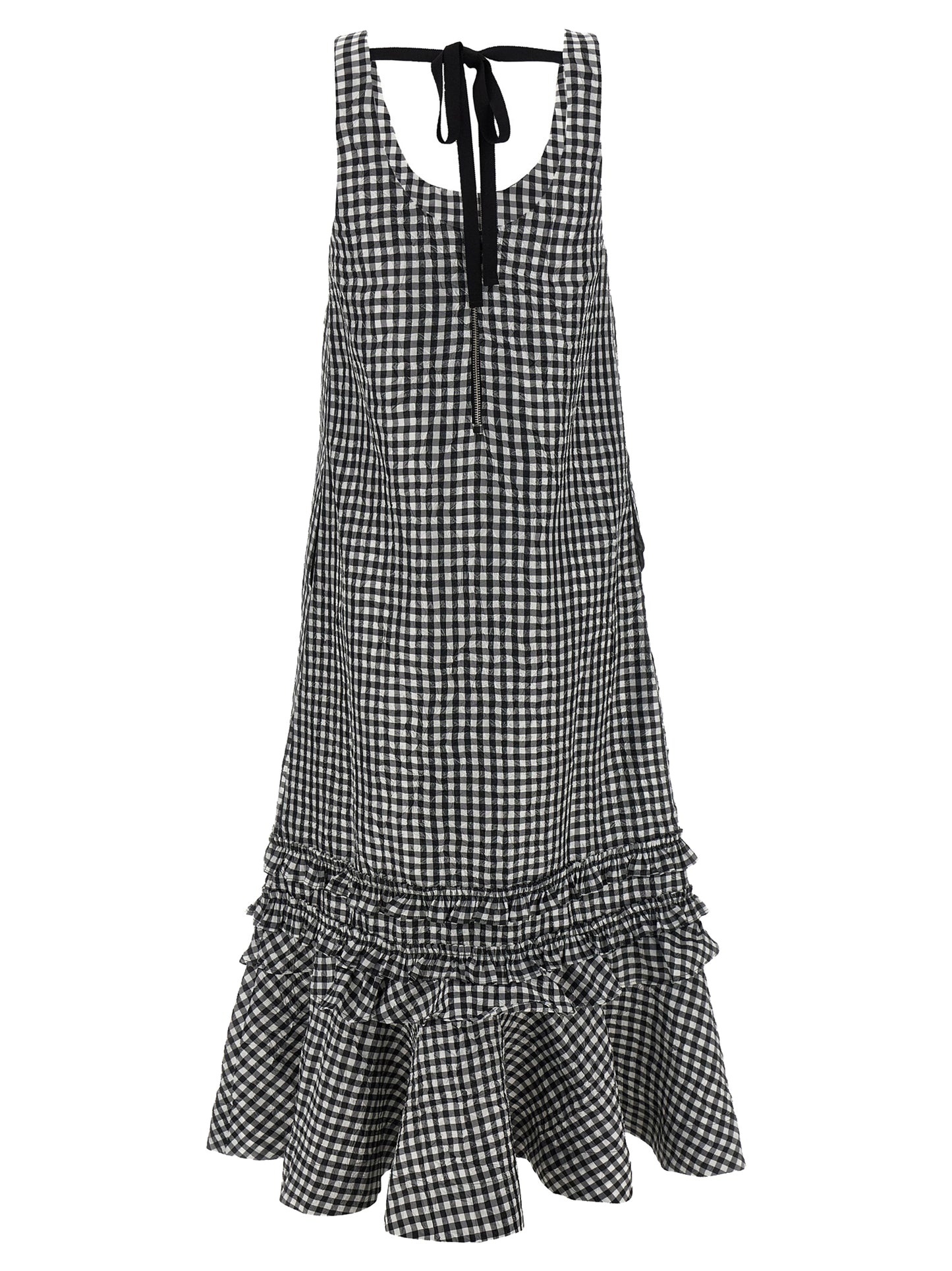 Ganni Black Polyester Midi Dress