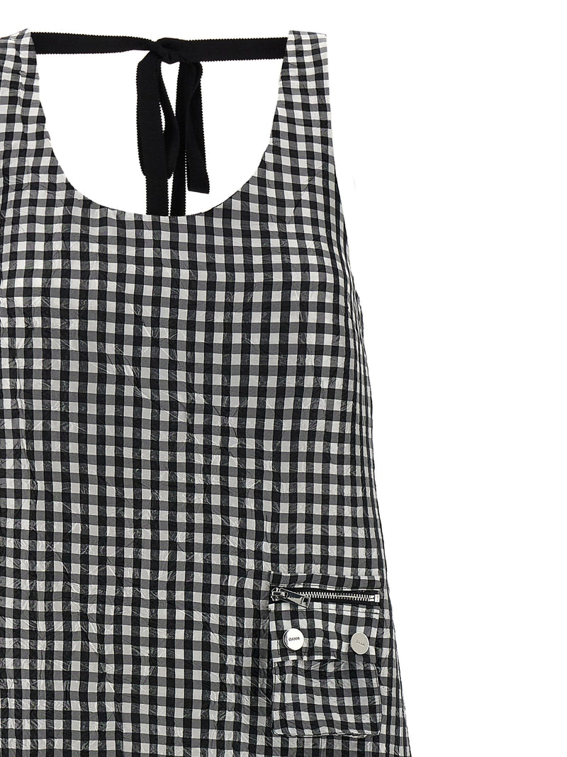 Ganni Black Polyester Midi Dress