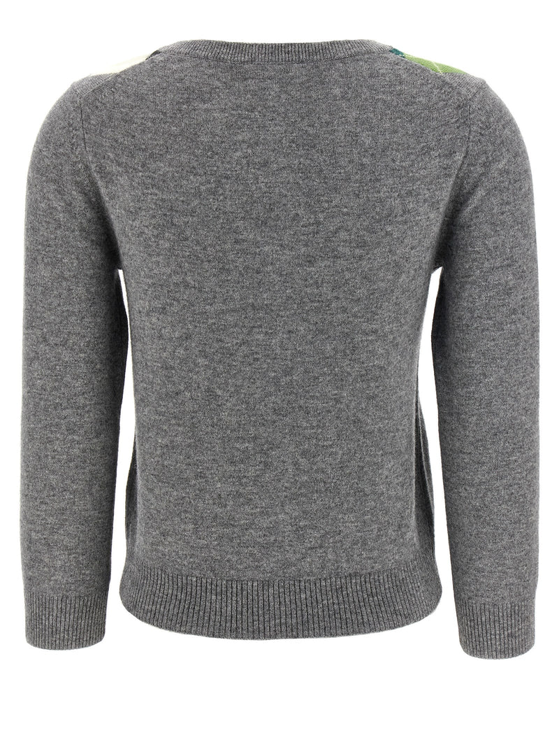 Ganni Gray Merino Wool Cardigan