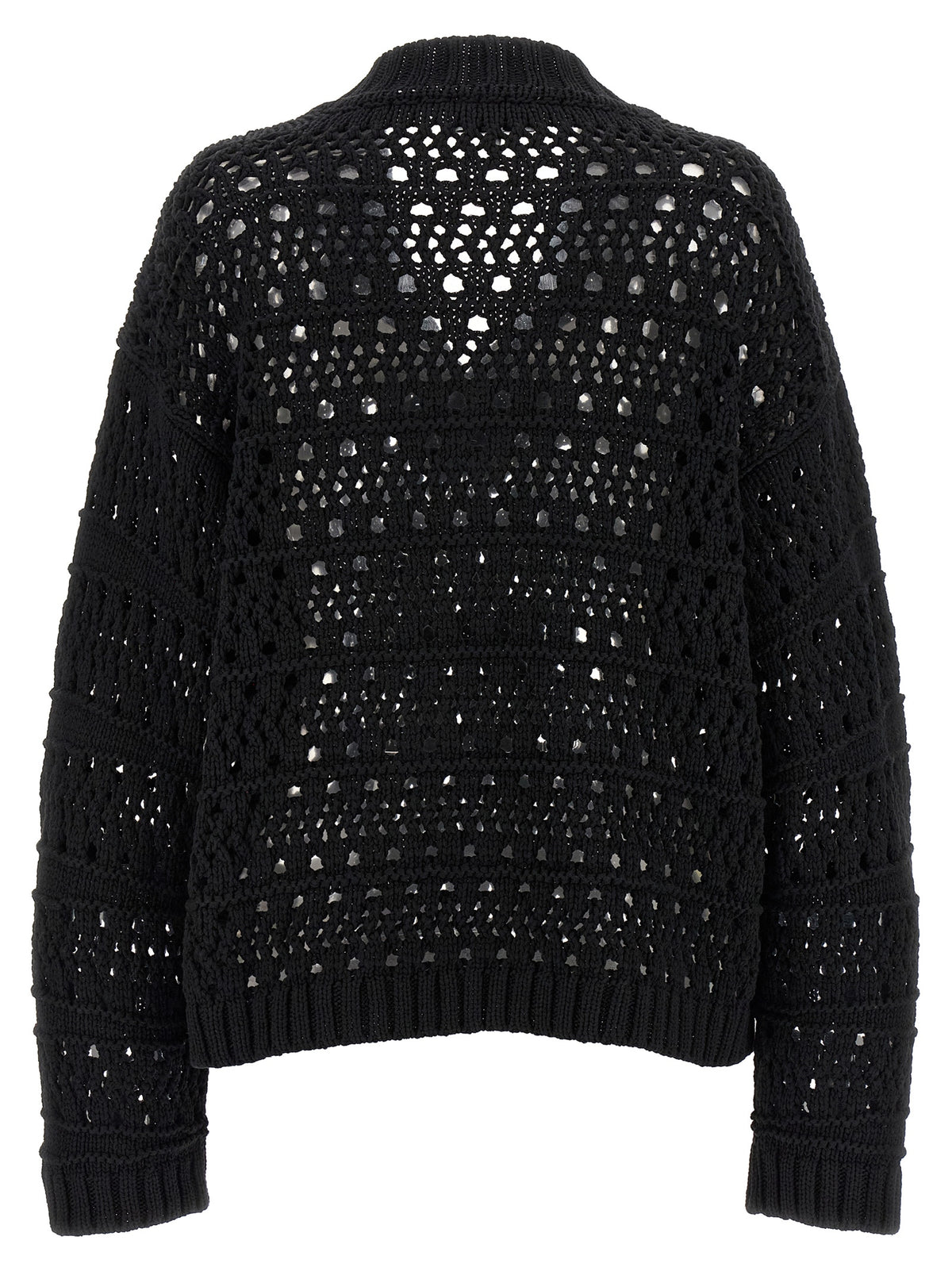 Ganni Black Cotton Cardigan