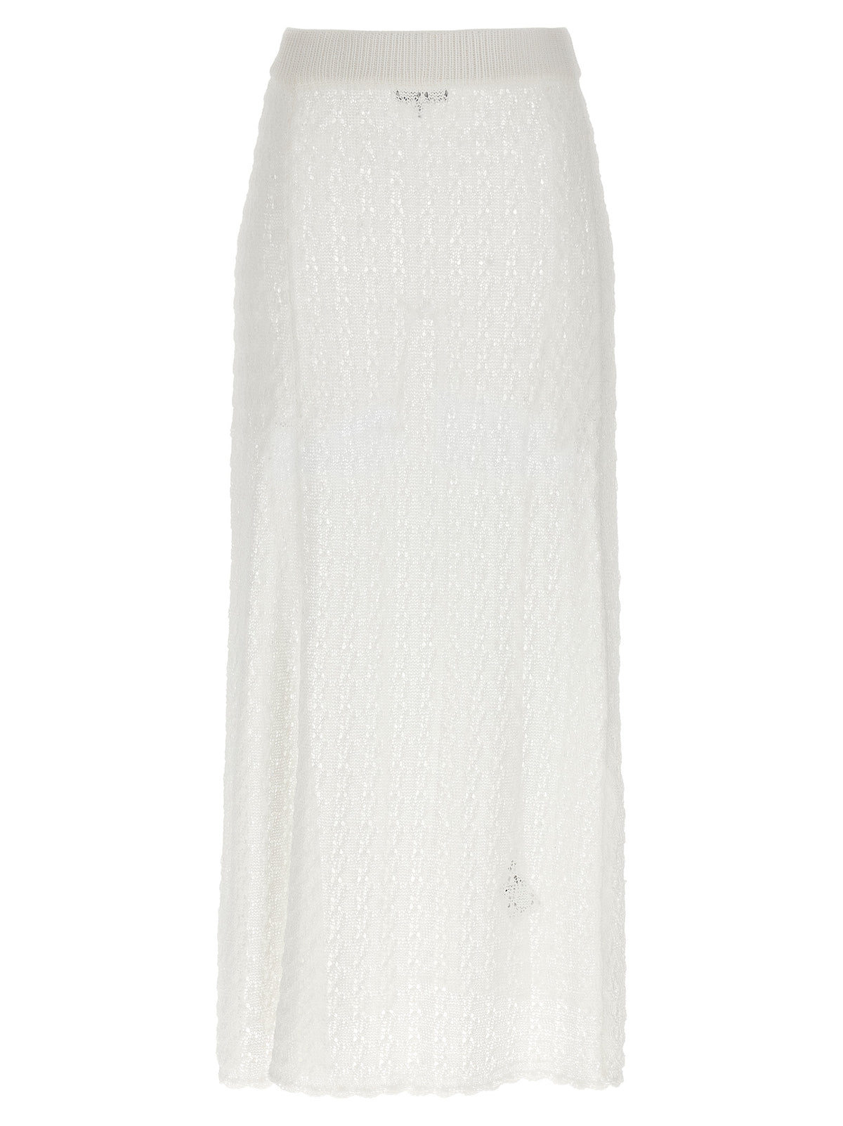 Mini-jupe Ganni en polyamide blanc