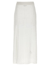 Mini-jupe Ganni en polyamide blanc