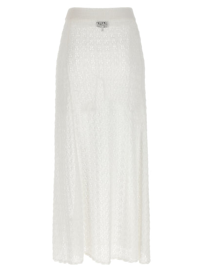 Ganni White Polyamide Mini Skirt