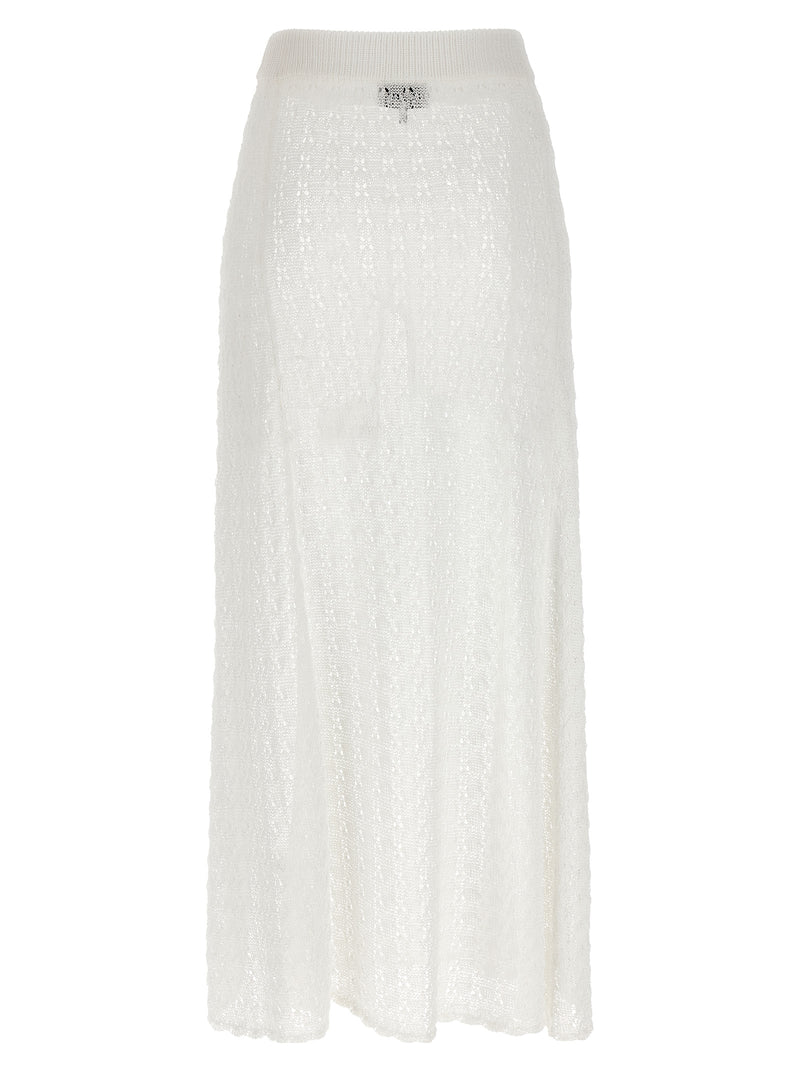 Mini-jupe Ganni en polyamide blanc
