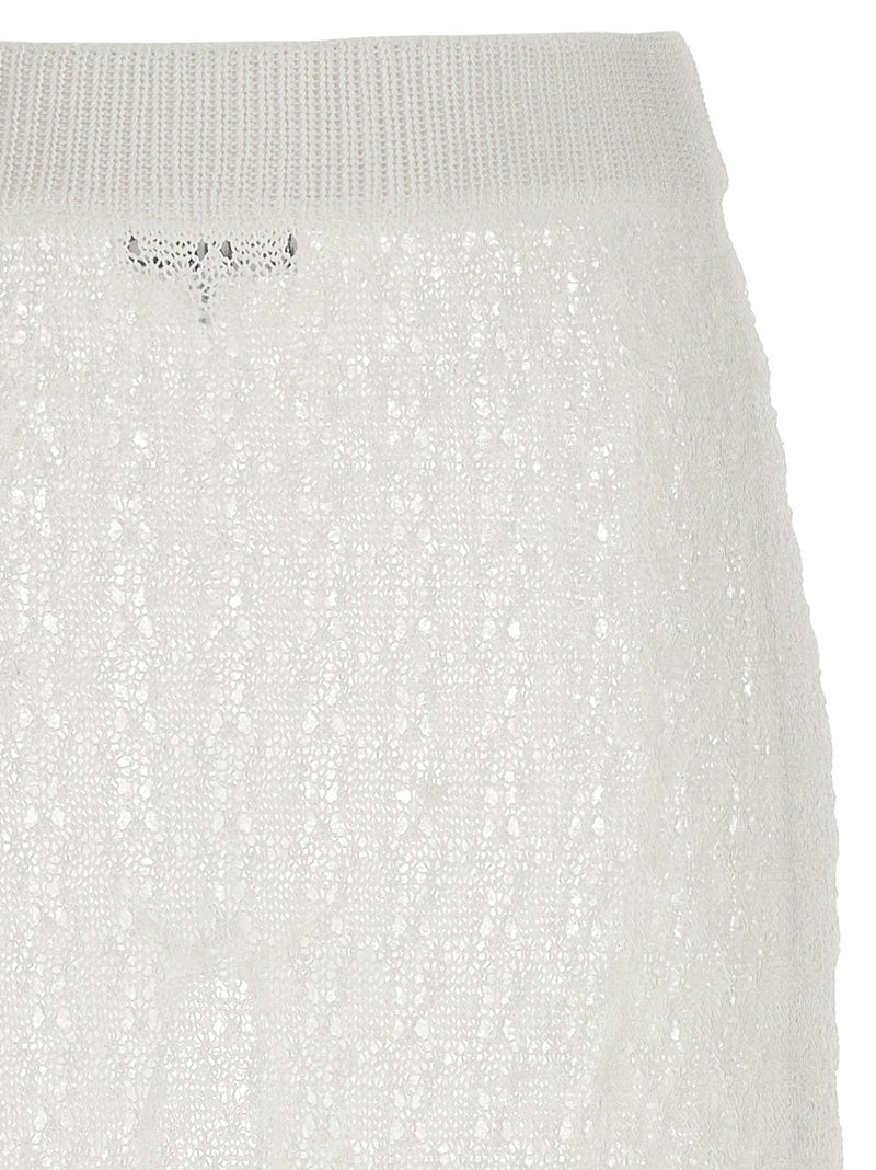 Mini-jupe Ganni en polyamide blanc