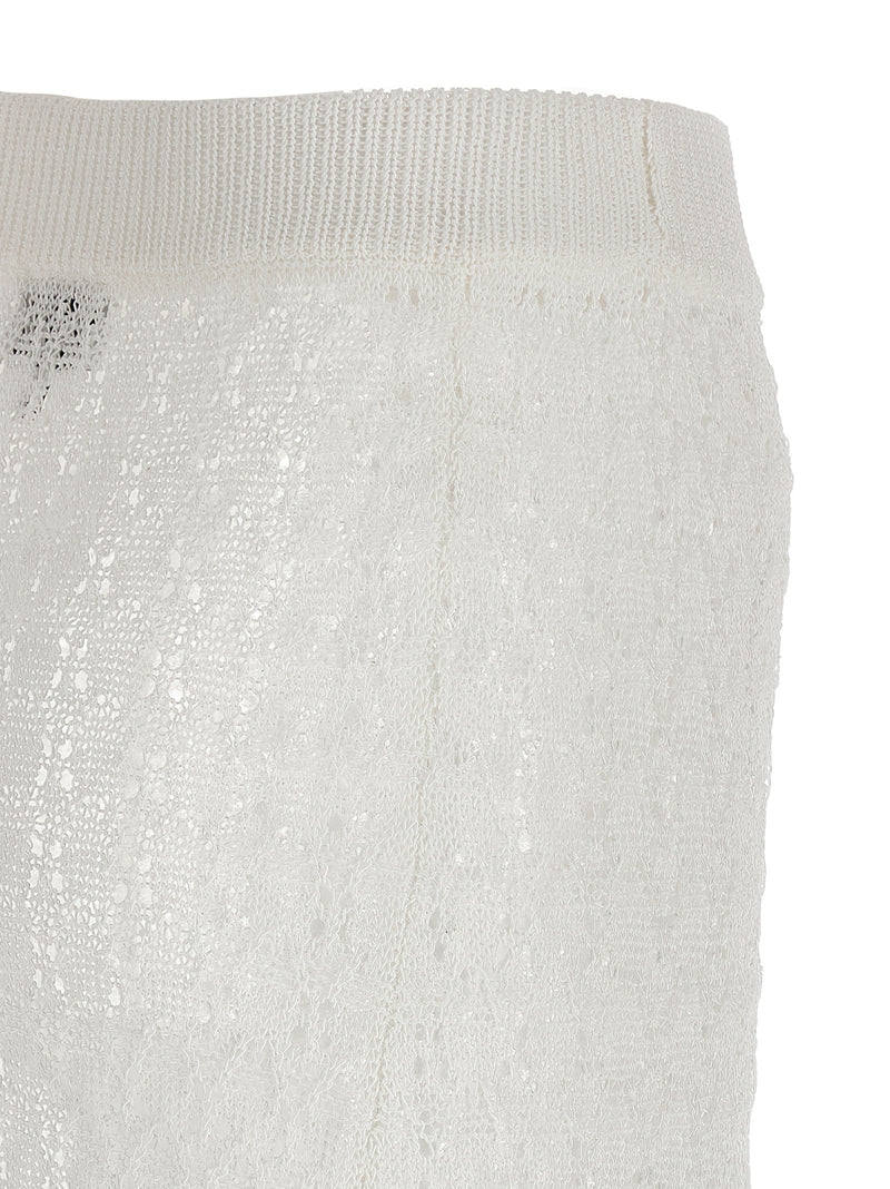 Mini-jupe Ganni en polyamide blanc