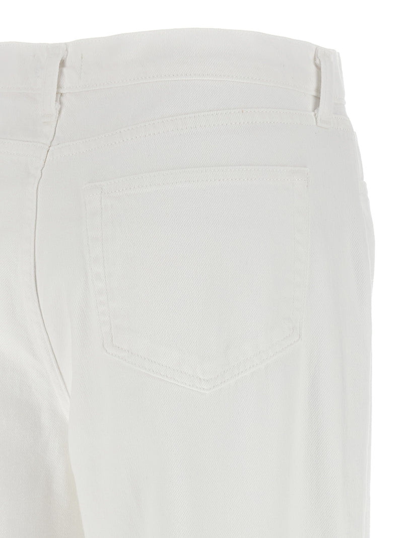 L'Agence White Cotton High-Waisted Jean - Alicent Model