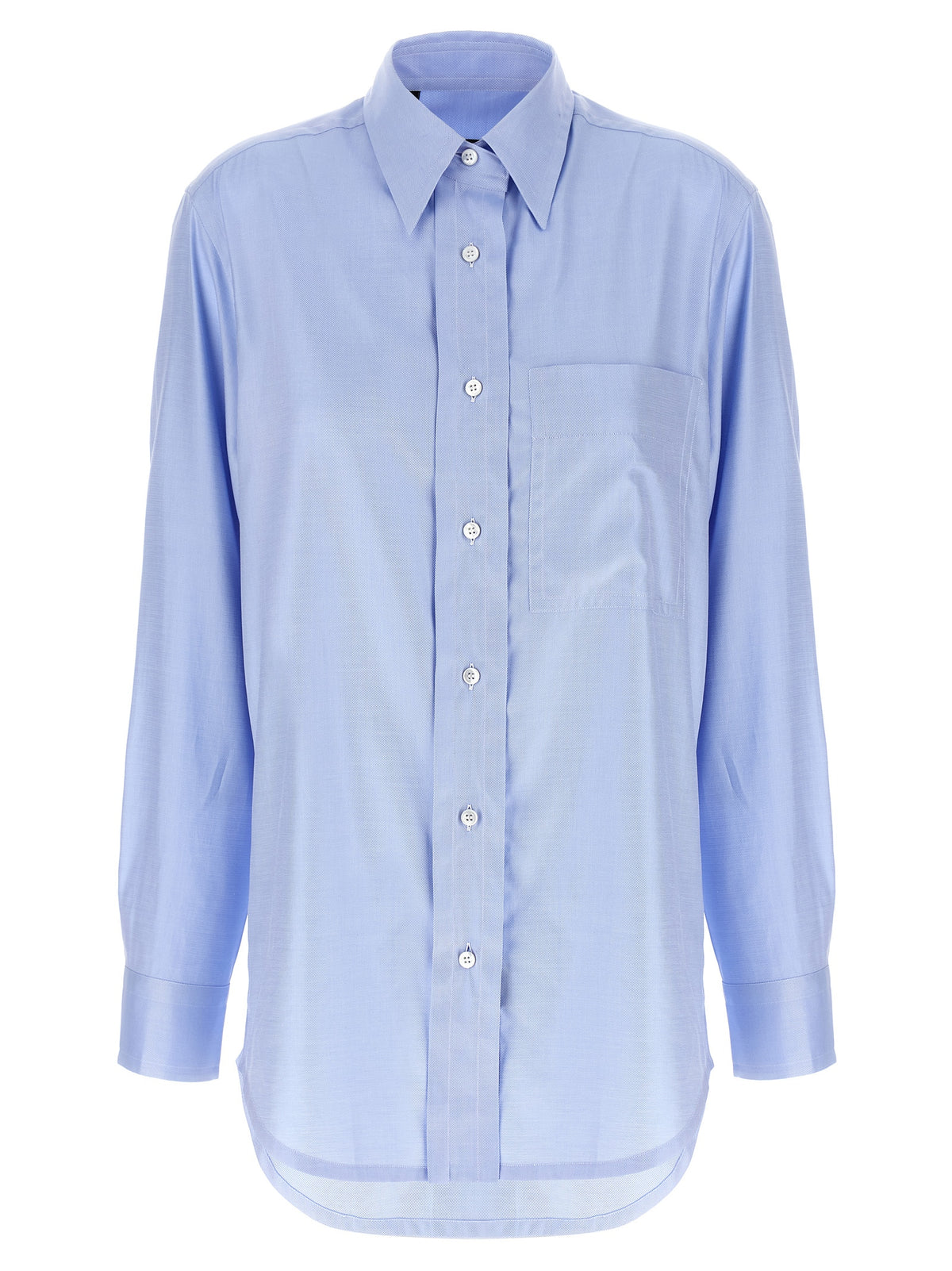 Brioni Blue Cotton Blouse