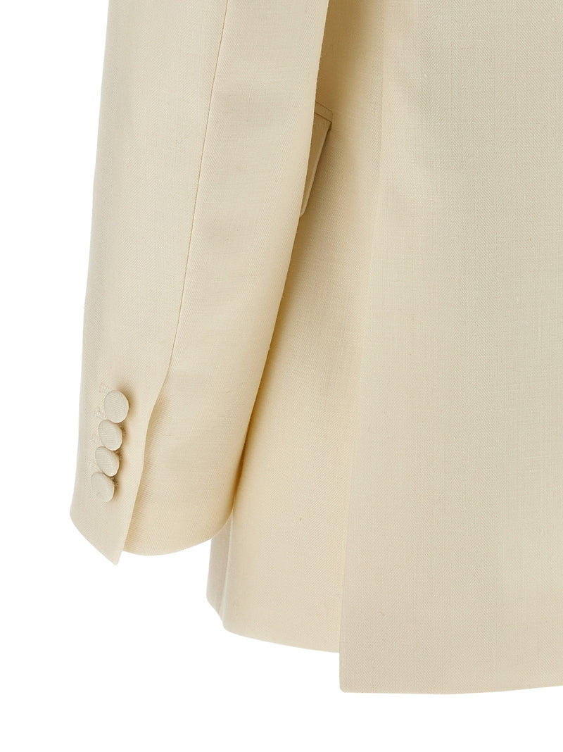 Brioni Flavia White Wool Blazer for Women