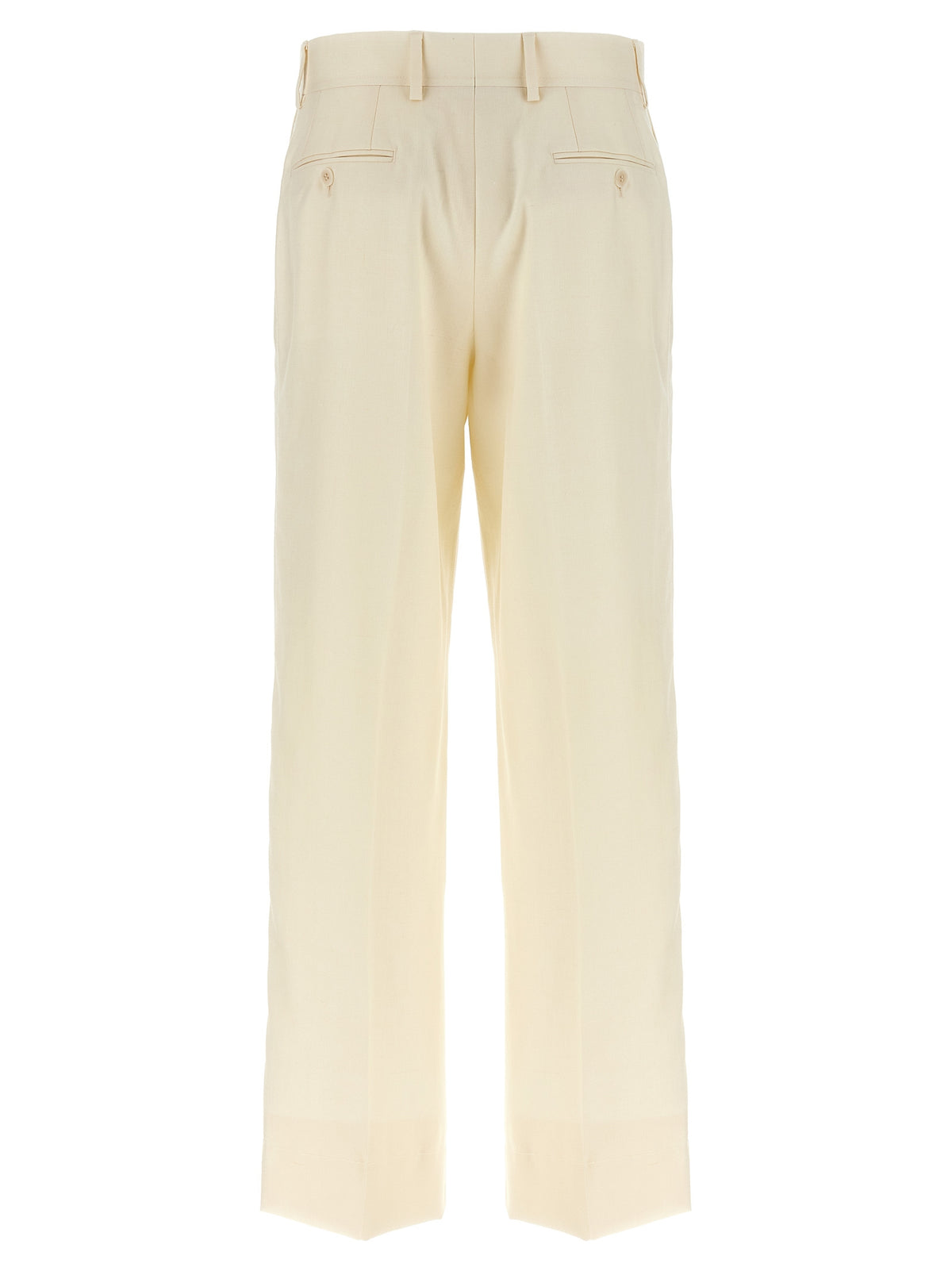 Brioni Palinuro White Wool Dress Pants for Women