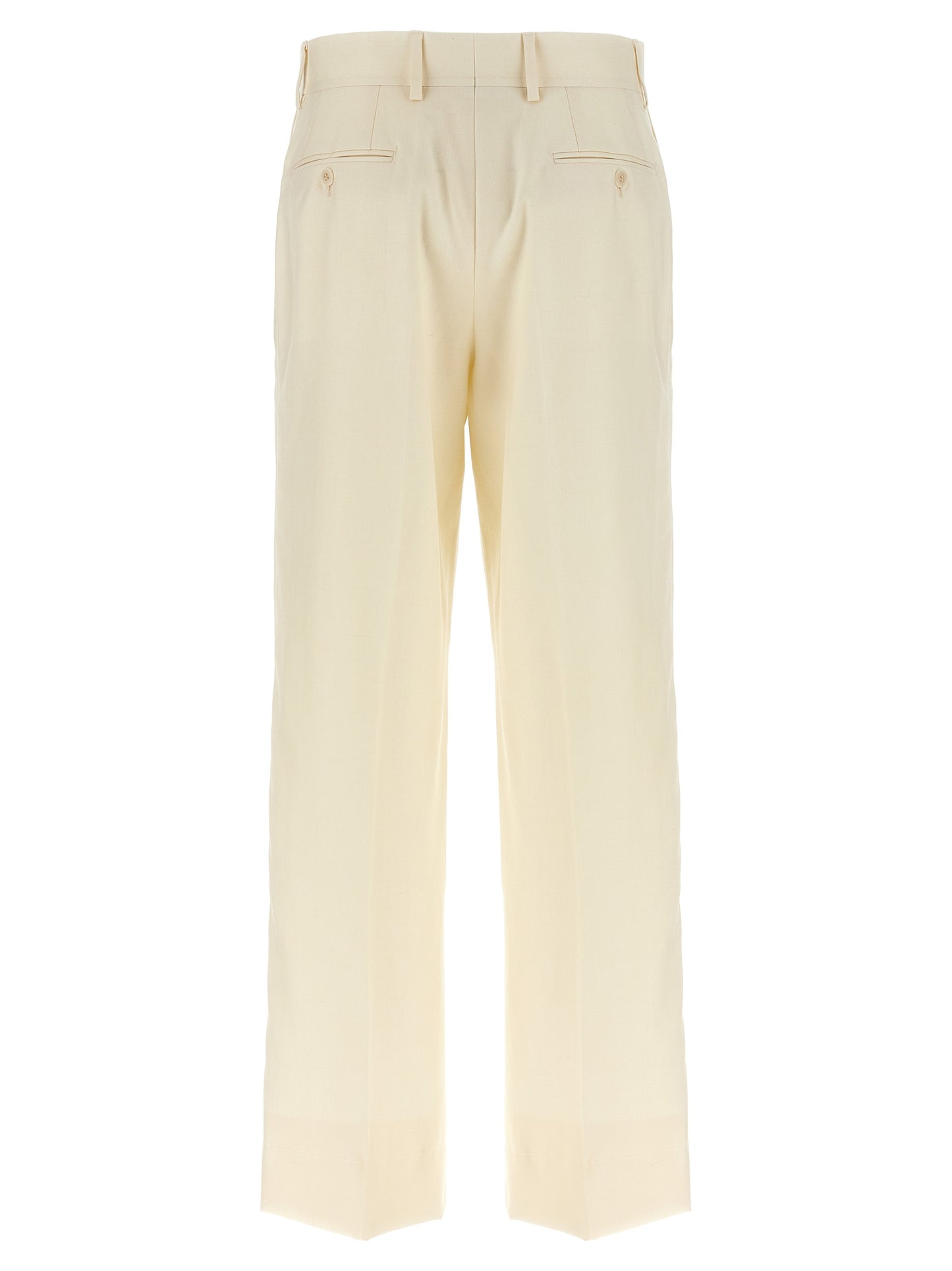 Brioni White Wool Dress Pants