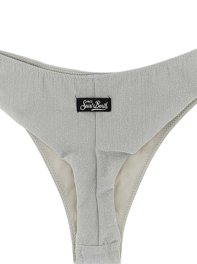 Haut et bas de maillot de bain MC2 Saint Barth en viscose argentée