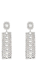 Boucles d'oreilles en coton argentées Self-Portrait