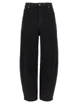 Self-Portrait Black Cotton High-Waisted Jean