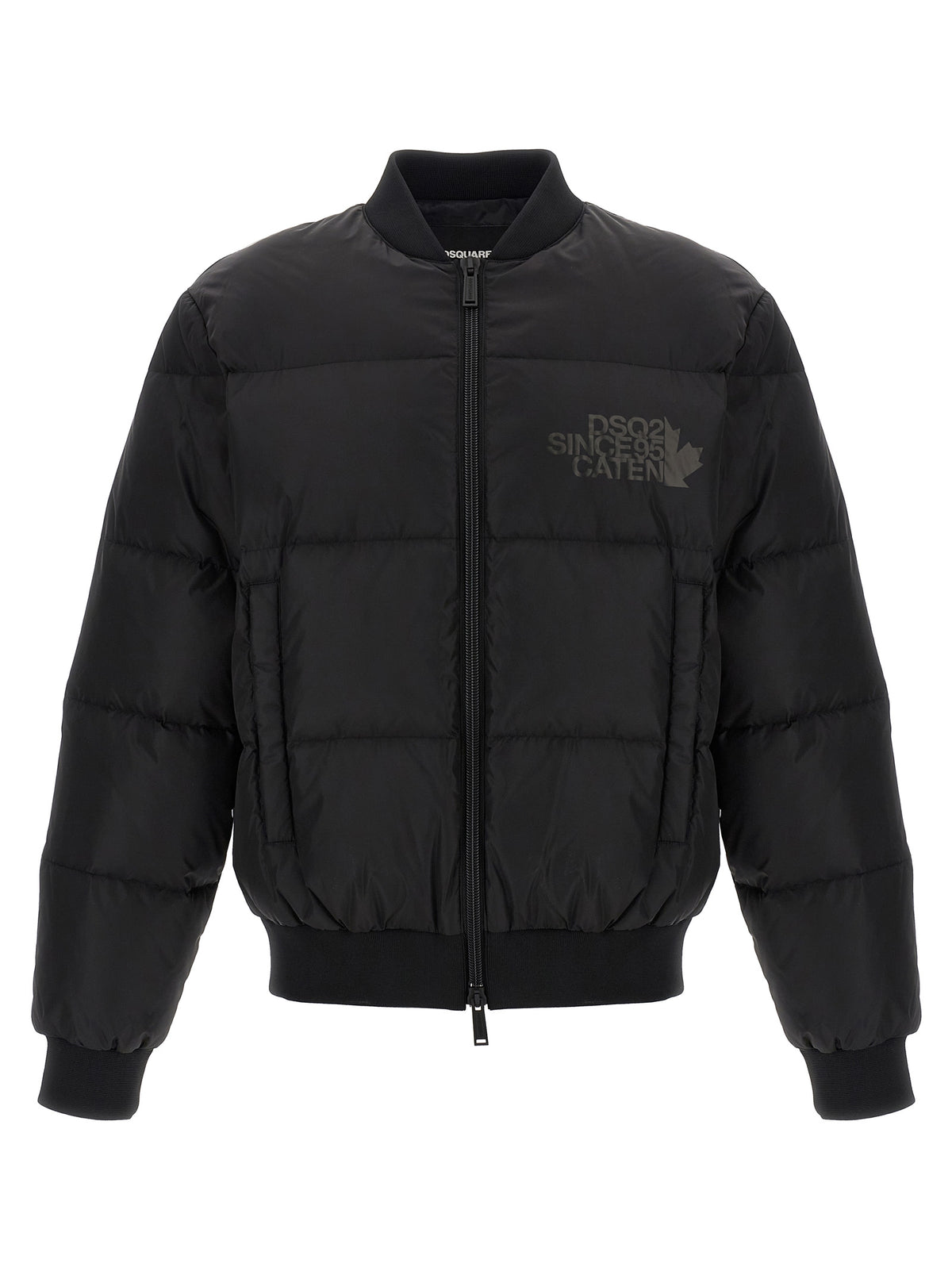 Dsquared² Black Polyamide Bomber Jacket for Men