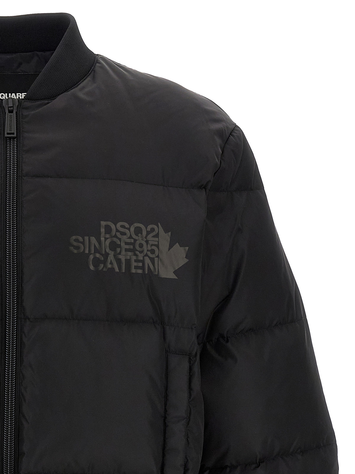 Dsquared² Black Polyamide Bomber Jacket for Men