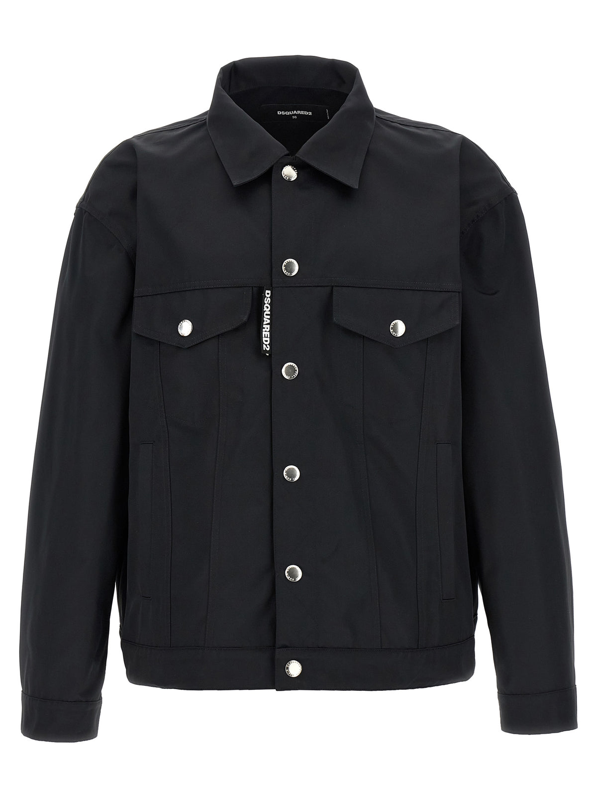 Dsquared² Black Polyester Full-Length Jacket