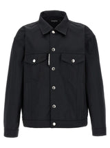 Dsquared² Black Polyester Full-Length Jacket