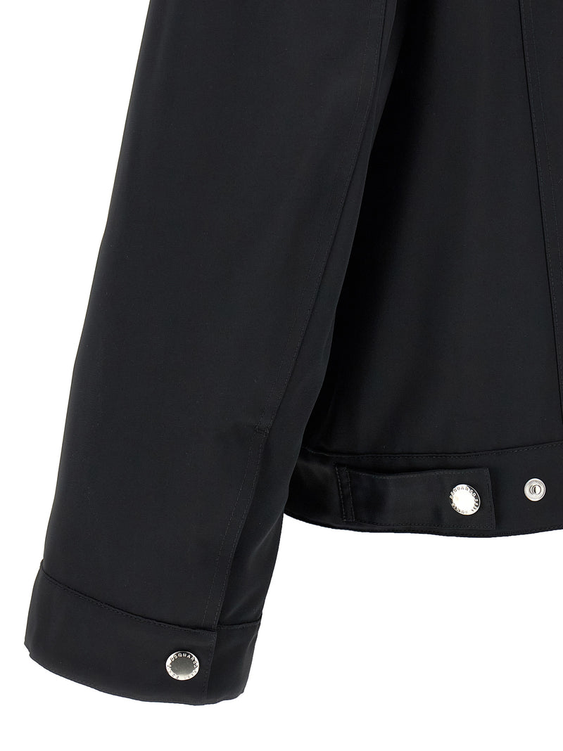 Dsquared² Black Polyester Full-Length Jacket