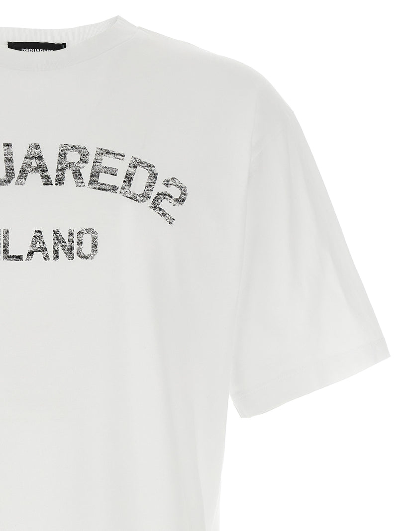 Dsquared² White Cotton T-Shirt - Bold Contemporary Style