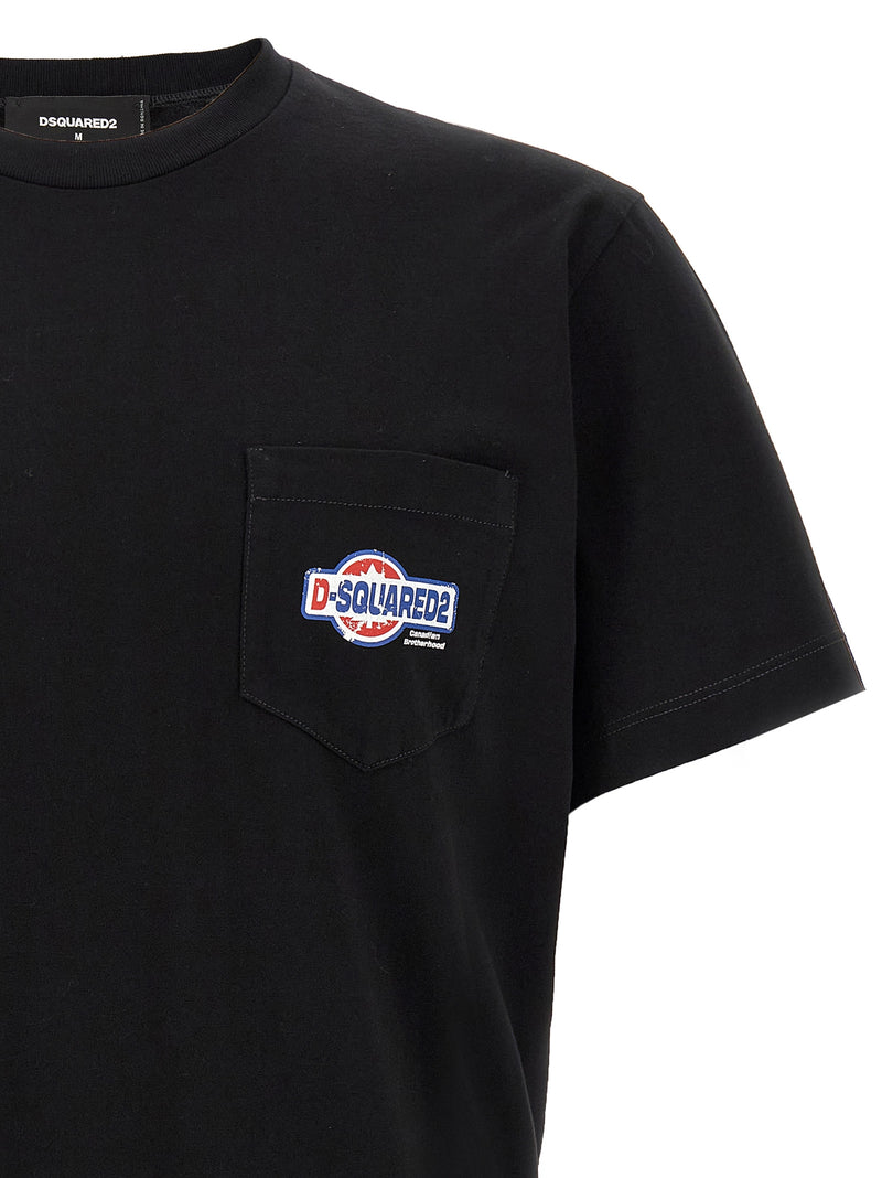 Dsquared² Black Cotton T-Shirt - Cool Fit Crewneck