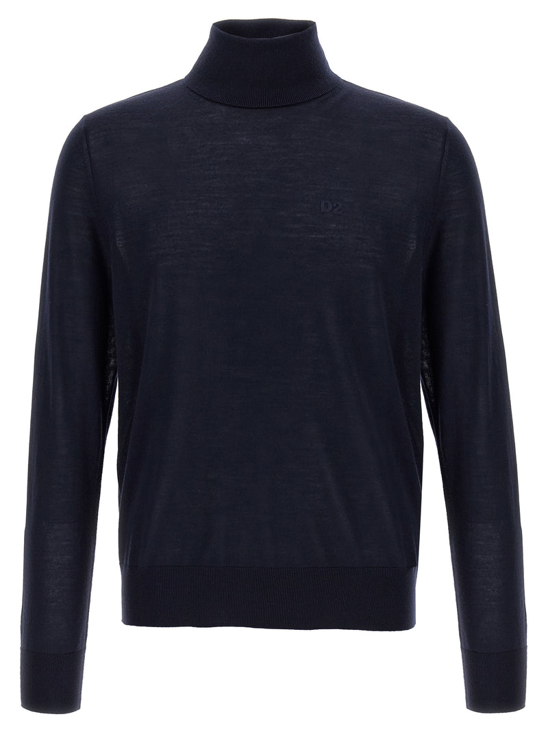 Dsquared² Blue Virgin Wool Cardigan for Men