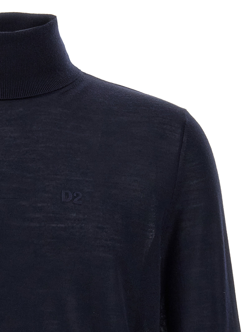 Dsquared² Blue Virgin Wool Cardigan for Men