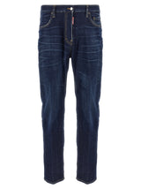 Dsquared² Blue Cotton Straight-Leg Jeans for Men