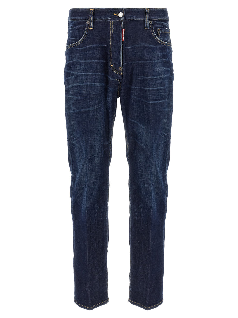 Dsquared² Blue Cotton Straight-Leg Jeans for Men