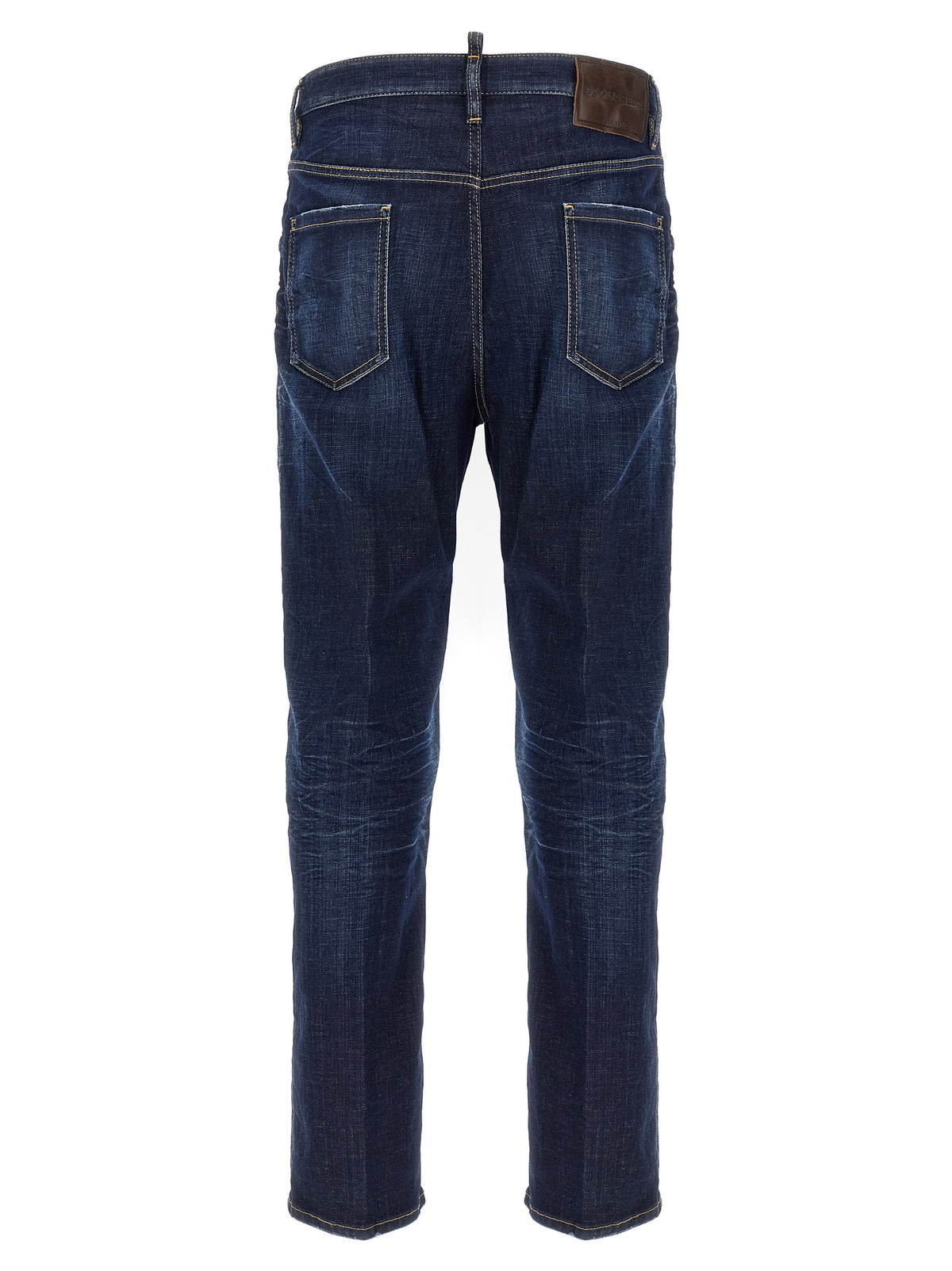 Dsquared² Blue Cotton Straight-Leg Jeans for Men