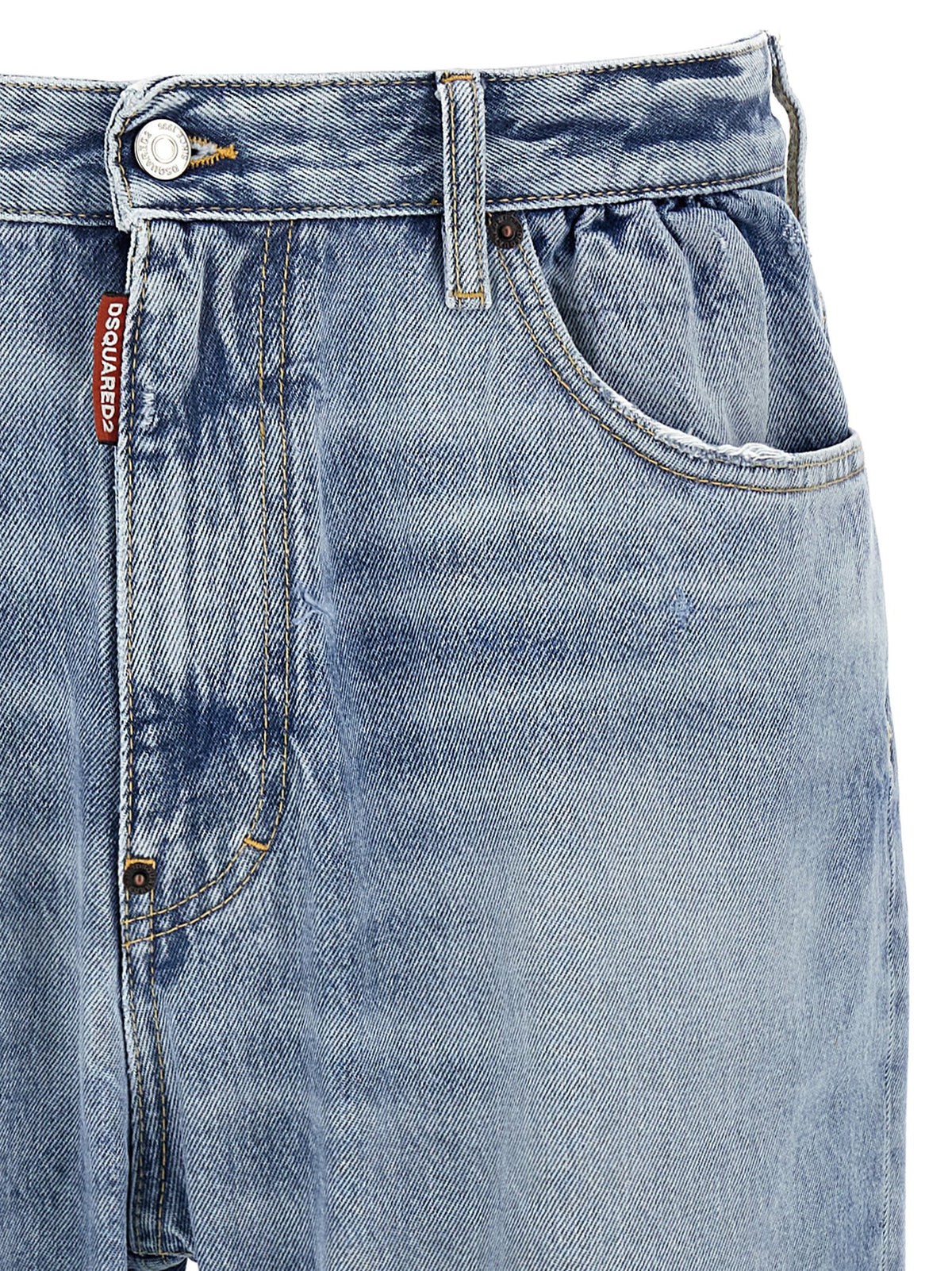 Jean Dsquared² bleu en coton coupe décontractée
