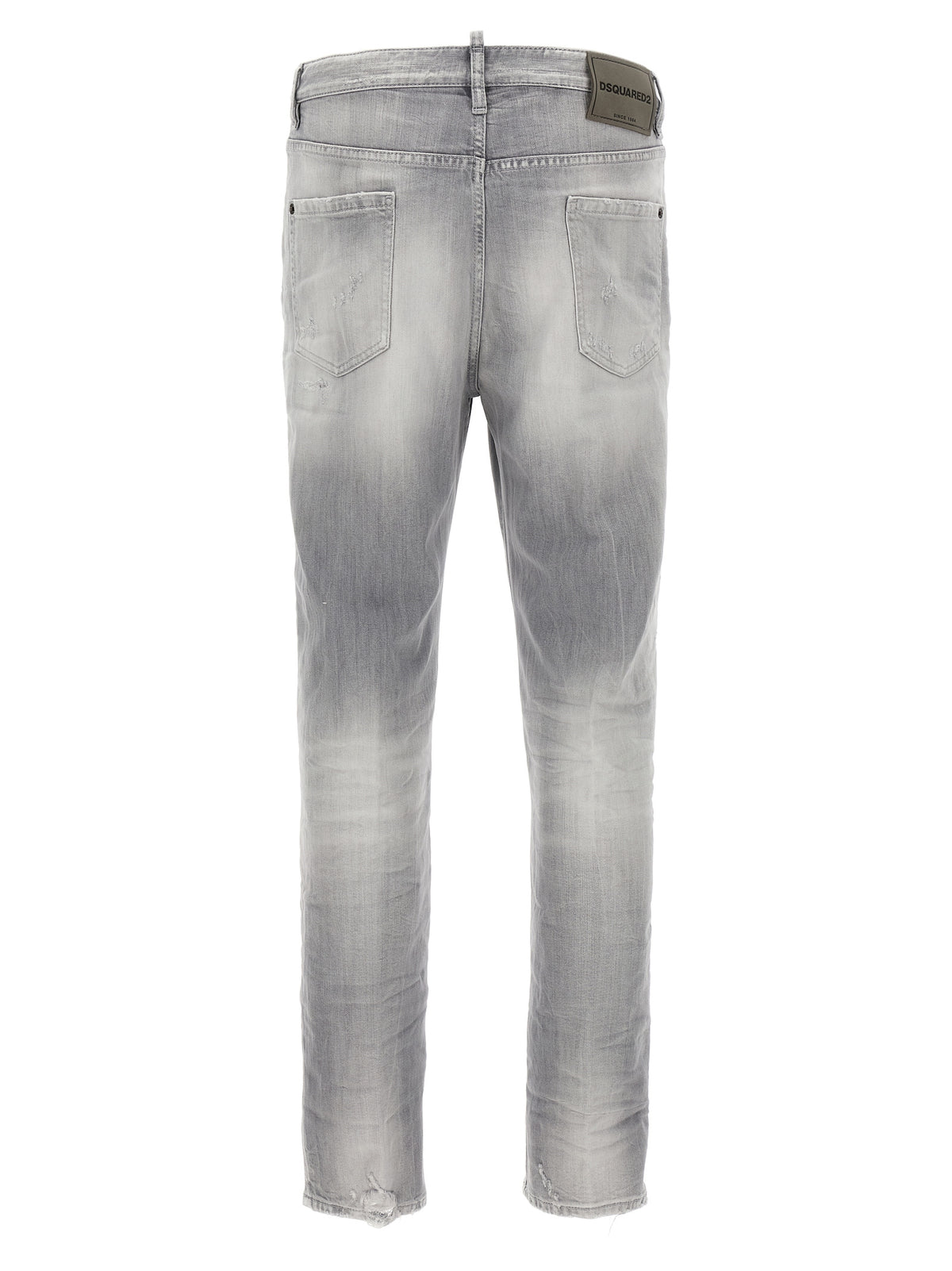Dsquared² Gray Cotton Straight-Leg Jeans