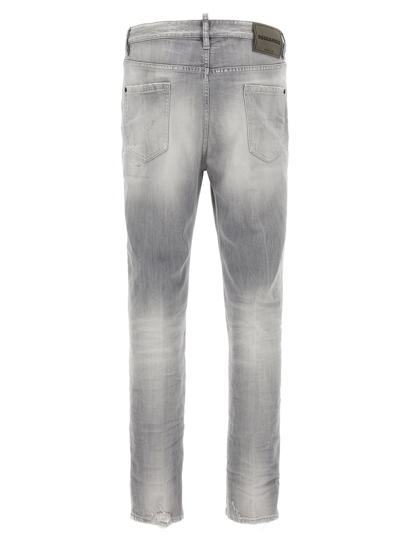 Dsquared² Gray Cotton Straight-Leg Jeans for Men