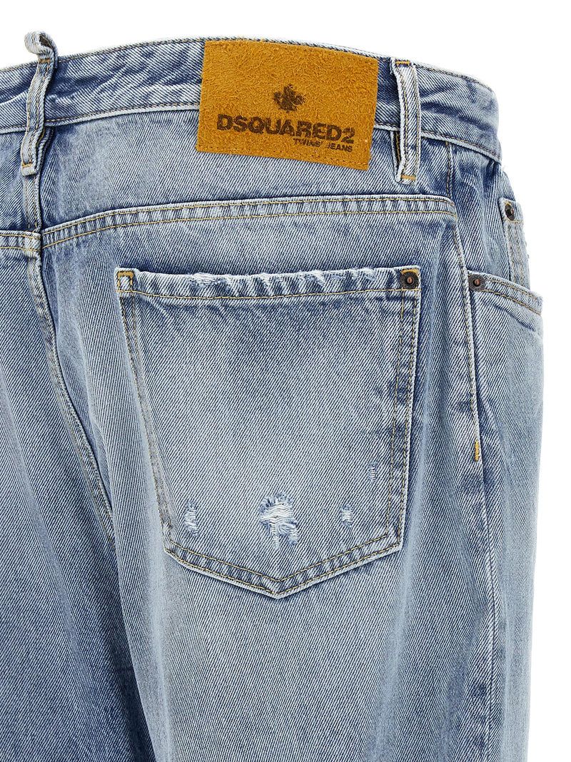 Dsquared² Blue Cotton Relaxed Fit Jeans