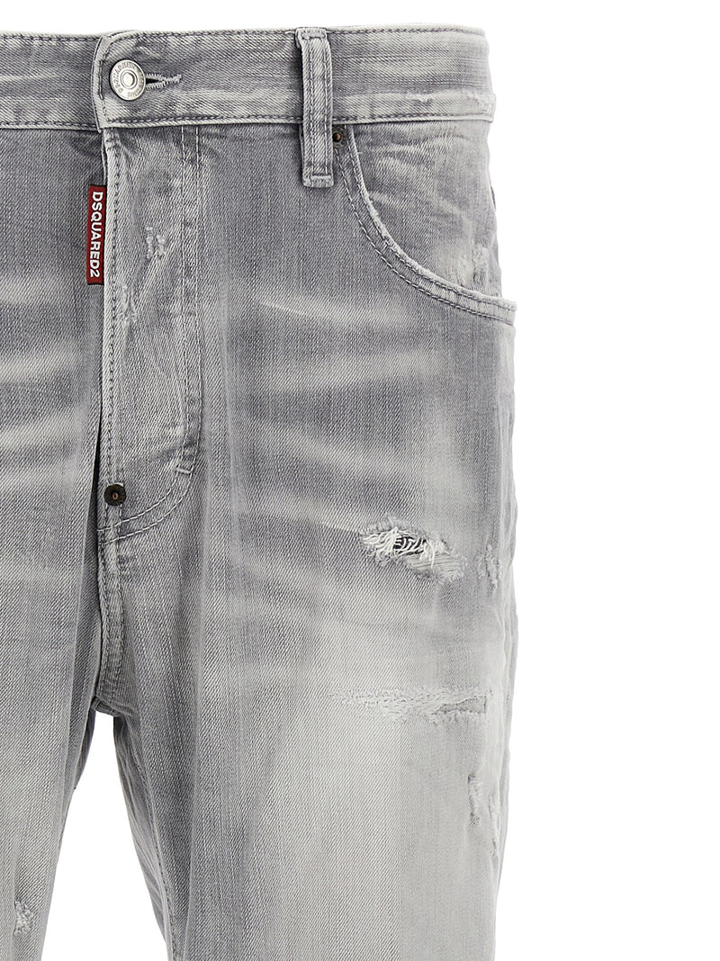 Dsquared² Gray Cotton Straight-Leg Jeans for Men