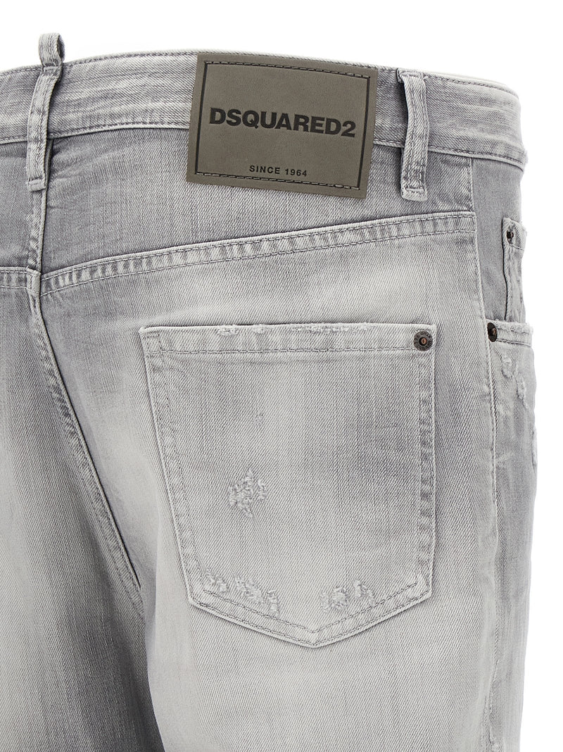Dsquared² Gray Cotton Straight-Leg Jeans for Men