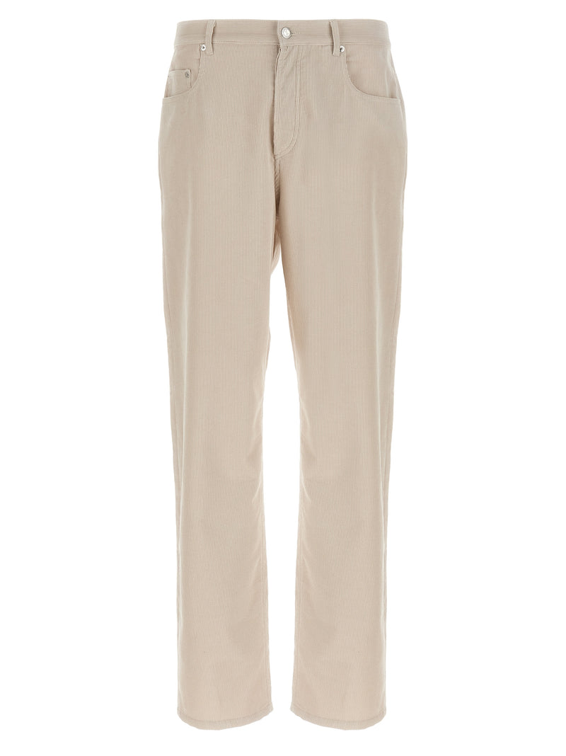A.P.C. White Cotton Casual Pants for Effortless Style