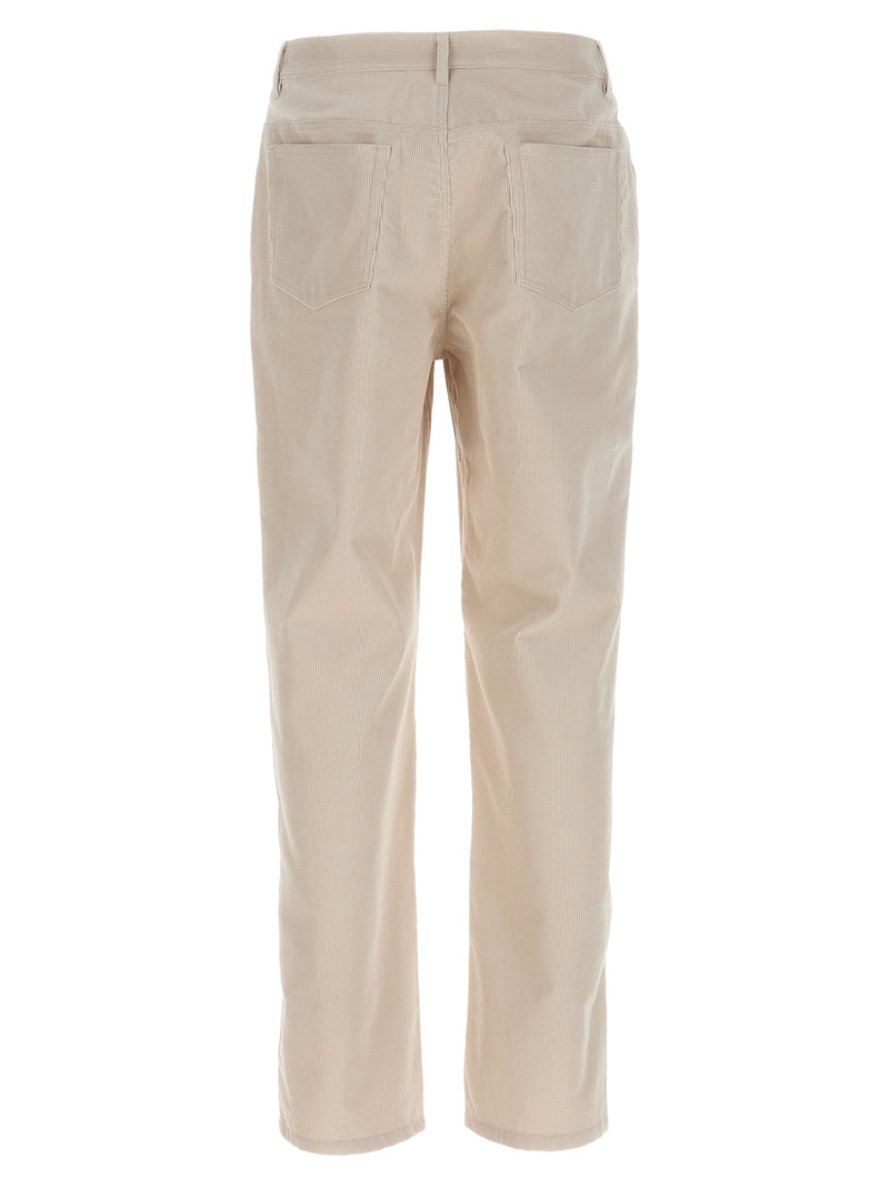 A.P.C. White Cotton Casual Pants for Effortless Style