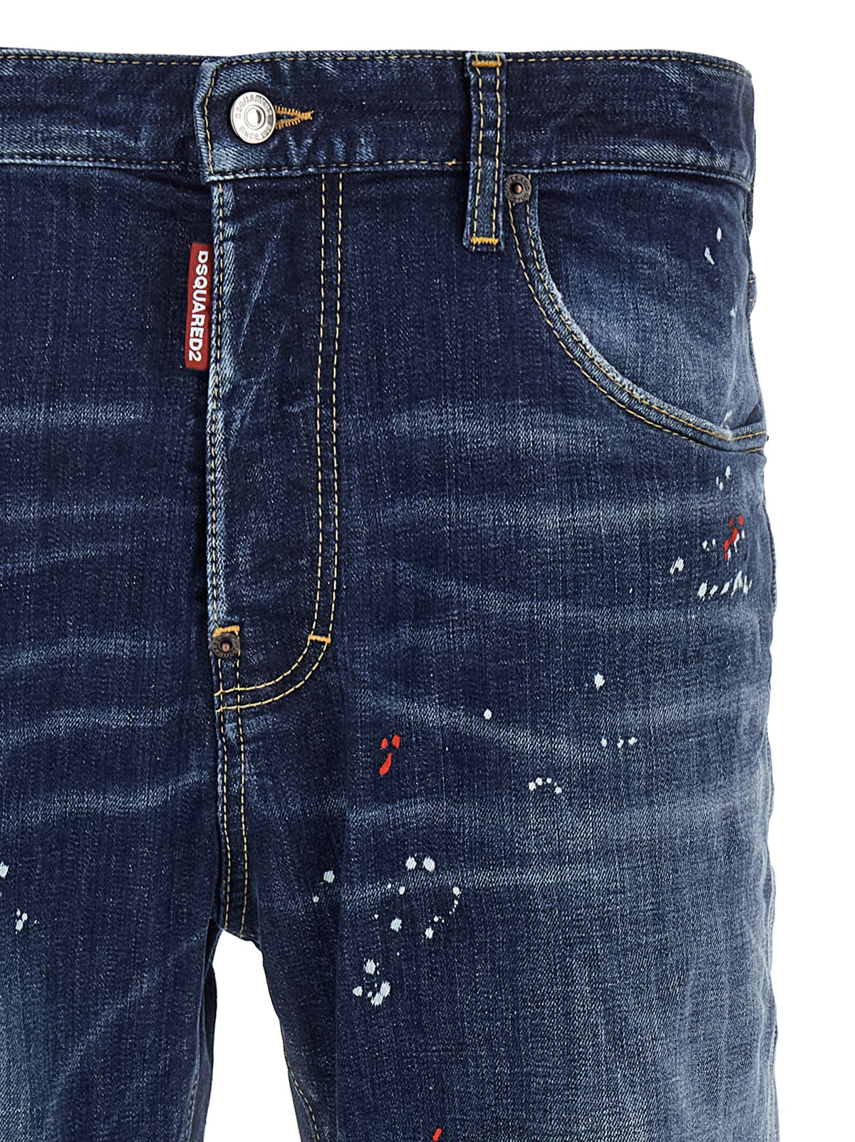 Jean Dsquared² bleu en coton coupe décontractée