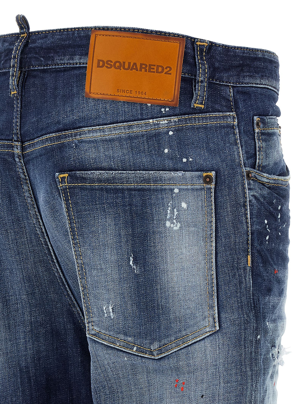 Jean Dsquared² bleu en coton coupe décontractée
